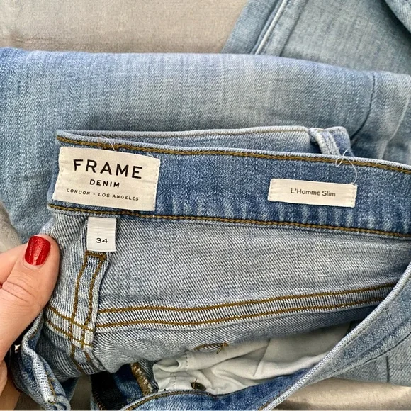 FRAME JEANS Men’s L'Homme Slim Size 34x32 - Picture 6 of 7